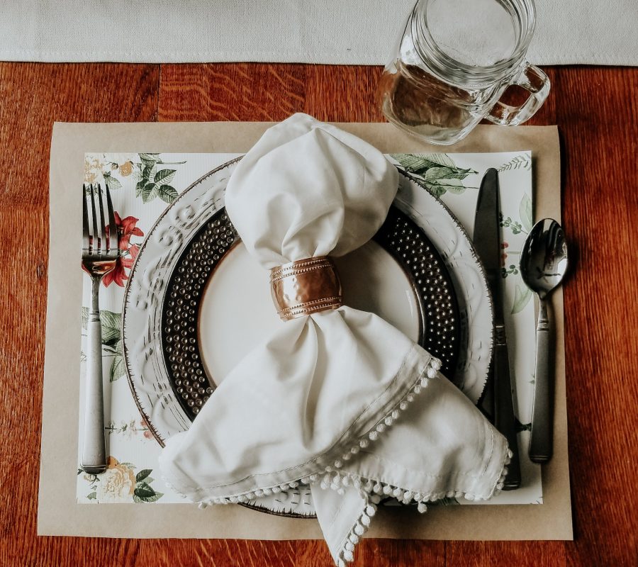 place setting flatlay